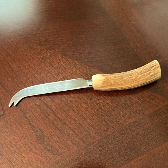 Vintage Antler & Stainless Steele Cheese Knife Made in Scotland-Great Condition - Picture 1 of 9